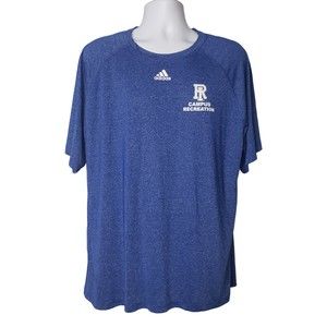 ADIDAS University of RI Campus Recreation Blue Athletic T Shirt Mens Size XL